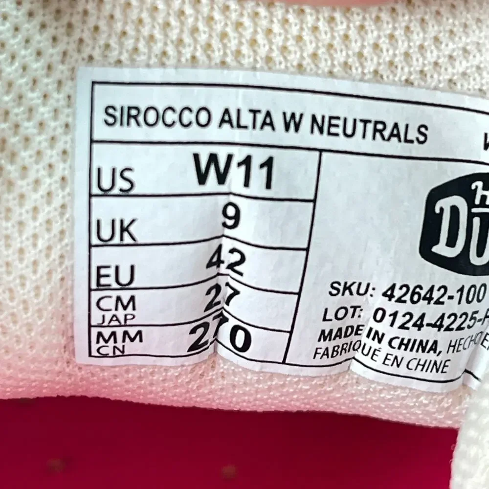 HEYDUDE Sirocco Alta W Neutrals Casual Lifestyle Sneakers Shoes Women's Size 11